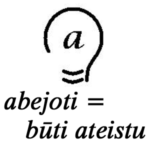 abejoti reiskia buti ateistu